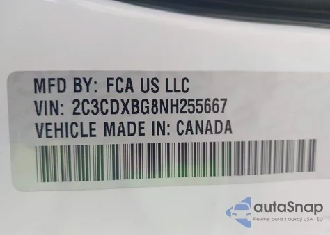 2022 Dodge Charger Sxt Rwd z USA, uszkodzony, nr VIN 2C3CDXBG8NH255667